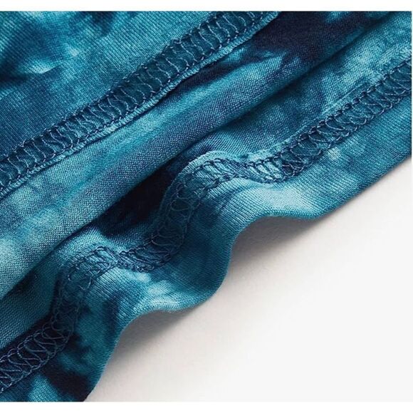 New SweatyRocks Women's Tie Dye Criss Cross Back Short Sleeve Crop Summer TShirt - Picture 6 of 9